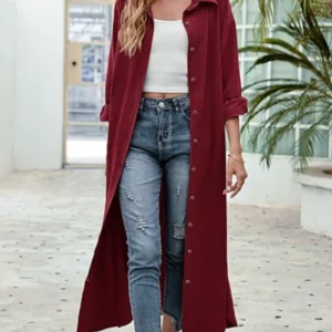 Long Sleeve Maxi Dresses Cotton Linen Shirt Dress Casual Holiday Style